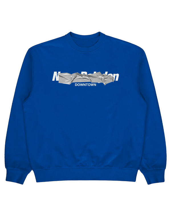 Tape Wordmark Logo Sweatshirt - Royal Blue