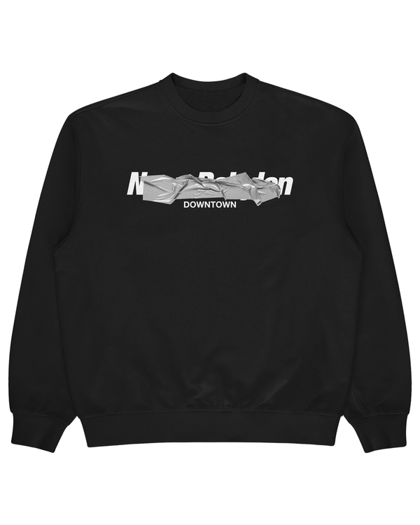 Tape Wordmark Logo Sweatshirt - Black